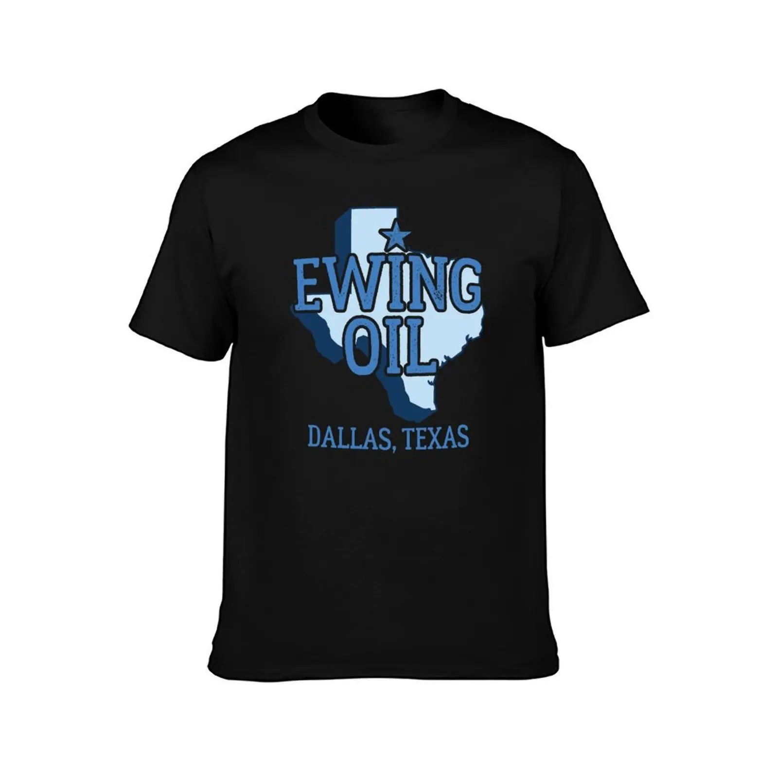 Vintage Dallas Texas Ewing Oil T-Shirt, Summer Casual Cotton Tee, Oversized Streetwear Tops, Vintage Graphic Print, 100% Cotton