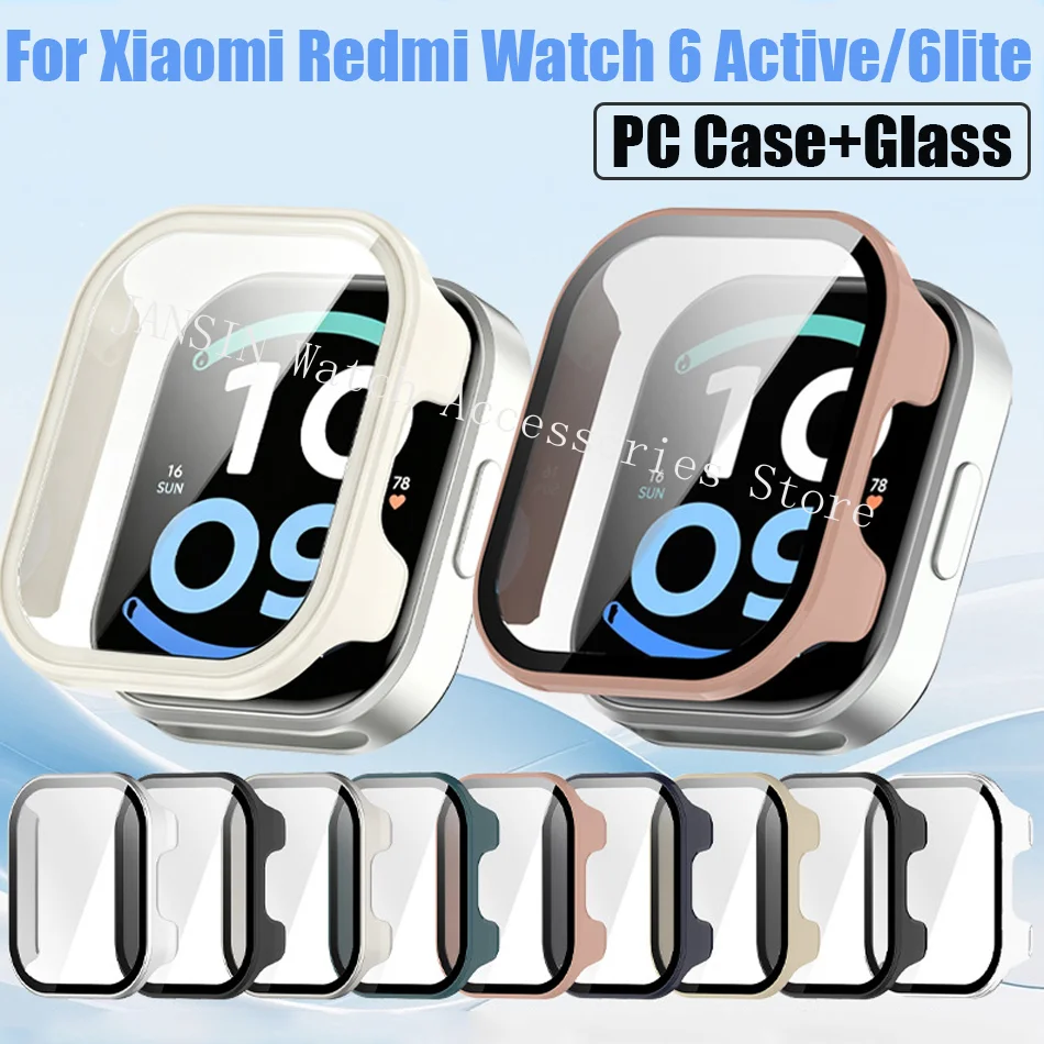 PC Screen Protector Cover For Xiaomi Redmi Watch 6 Active Smart Watchband Case Protective Shell For Redmi Watch 6 Active/6 Lite