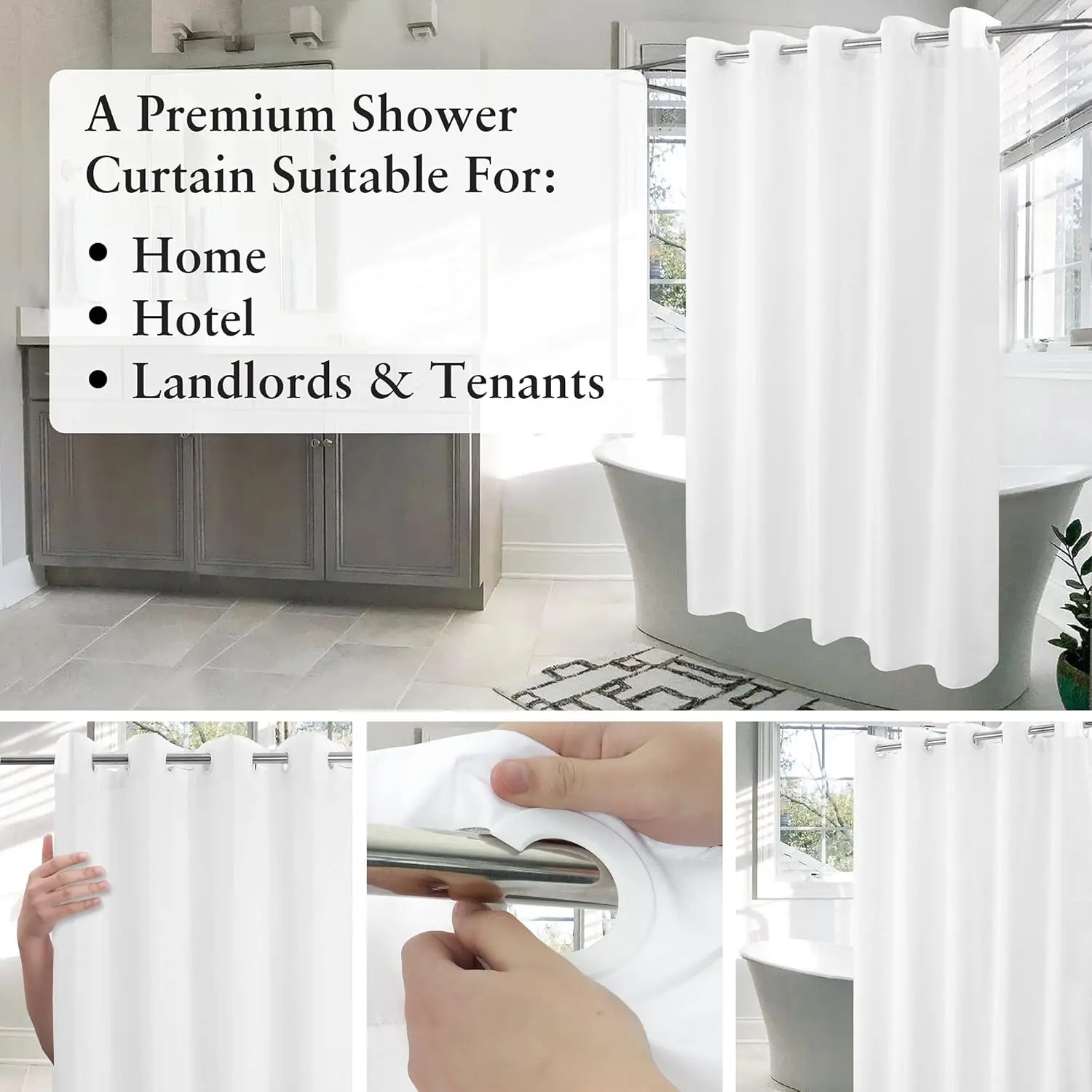 1pc Creative Hand-Painted Doodle Bathroom Shower Curtain | 