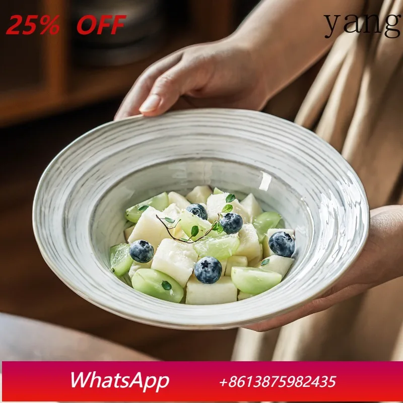 

1pc/2pc Japanese Style Straw Hat Bowl Tableware Home Retro Style Creative Ceramic Bowl Fruit Salad Bowl