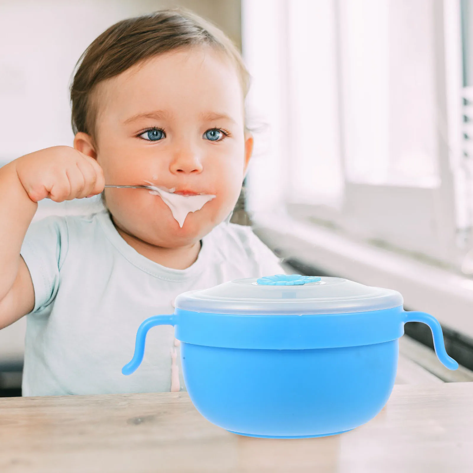 

Безопасная детская посуда на присоске, миска из пищевой нержавеющей стали, полипропилен, легко моющаяся детская миска для кормления, детская посуда