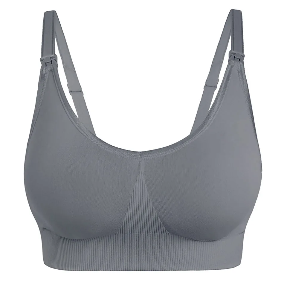 

Pregnant Women Gather Non Steel Ring Underwear Postpartum Thin Front Button Breastfeeding Bras