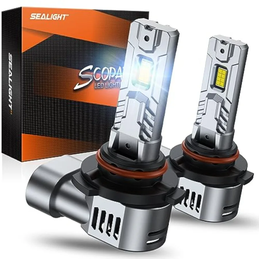 

9005/HB3 Fog Bulbs 9x Brightness 50000LM Extra Wide View HB3 Fog Bulb Canbus Ready 70000Hrs with 14000RPM Cooling Fan Pack of 2