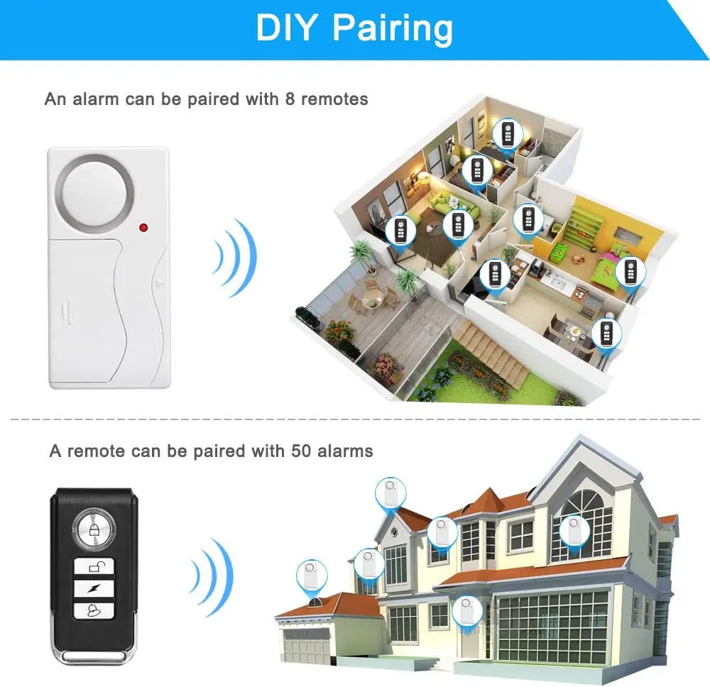 Hollarm Remote Controler Open Closed ABS Door Sensor Wireless Home For Alarm System Alerts Window Magnetic Security Detector