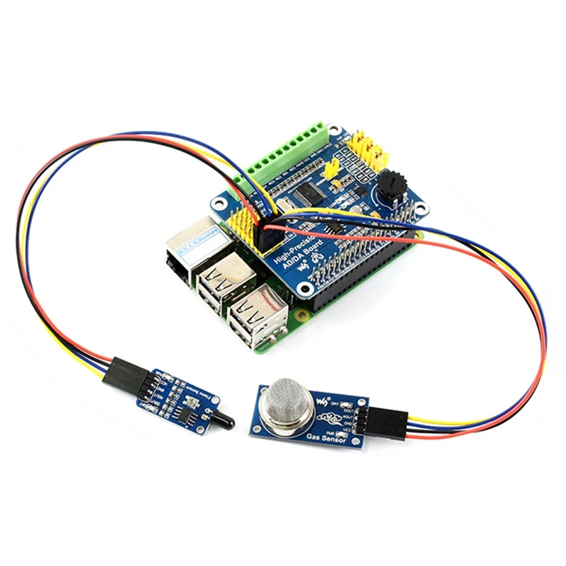 Imagem -03 - Precisão ad da Digital Analógico Módulo Placa de Expansão Desenvolvimento Durável Raspberry pi 3b Mais 4b Onboard Dac8532 Ads1256 Alta