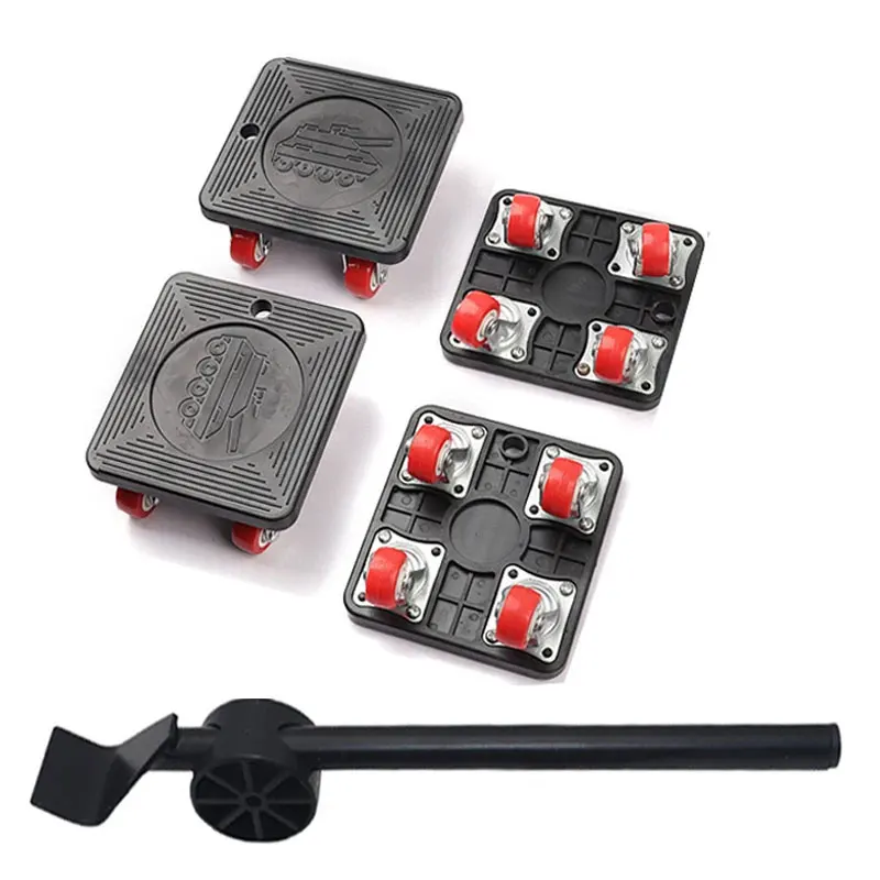 Furniture Moving Tools Heavy Duty Furniture Lifter Kit Furniture Transport Universal Wheel Sliders and Crowbar for Sofa Refriger