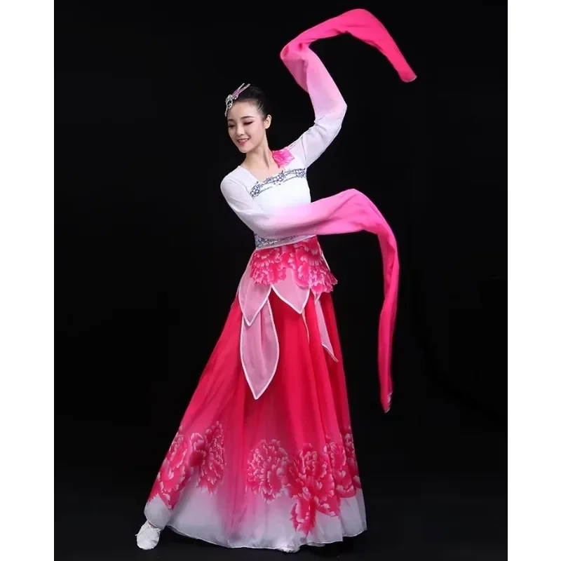 

Classical Costume Sleeve Dance Costume Chinese Style Confucius Hanfu Caiwei Dance Dress Female Jinghong Performance Costume