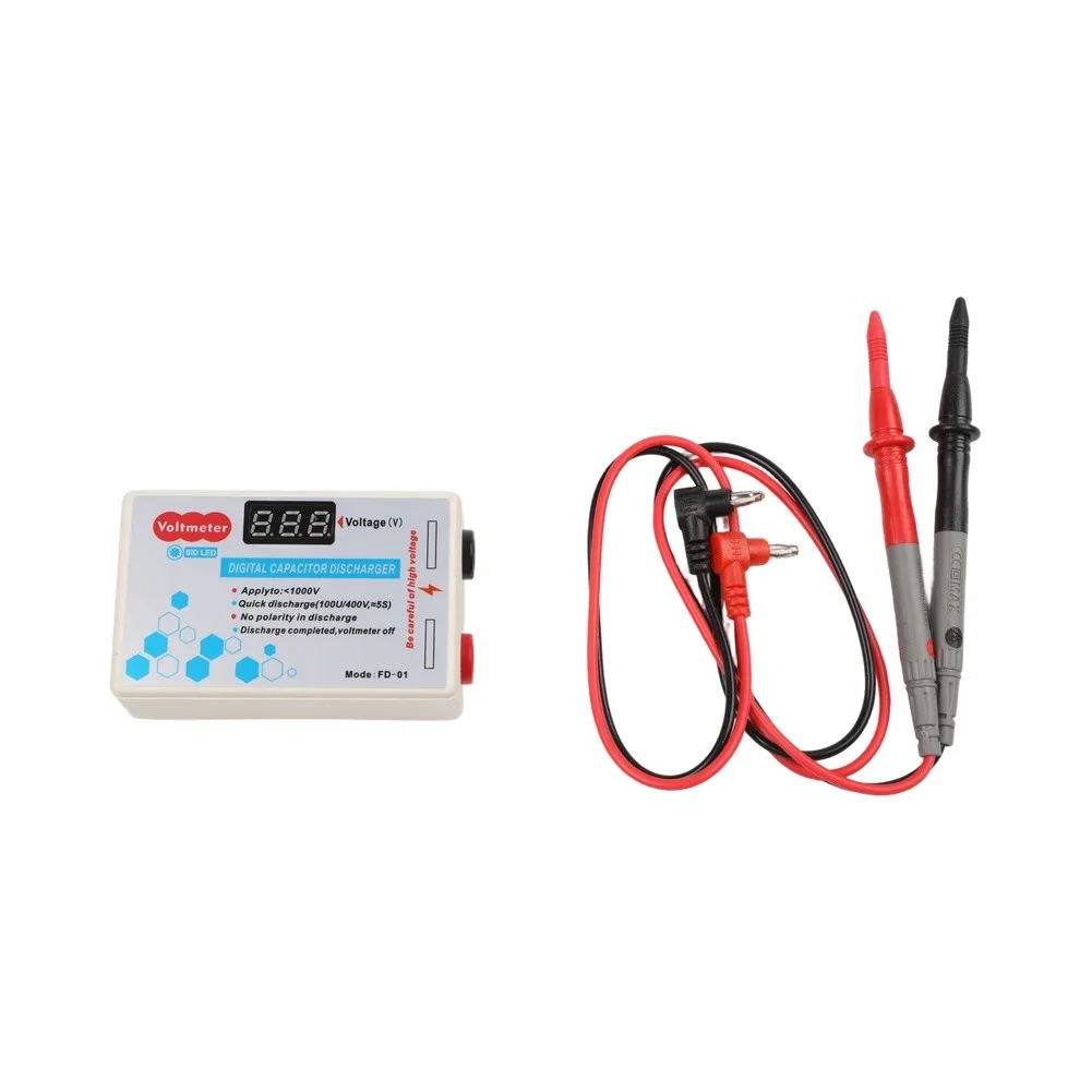 Fast Discharge Digital Capacitor Discharger Unit 1000V with Protective Circuit for Safe Handling of Capacitors
