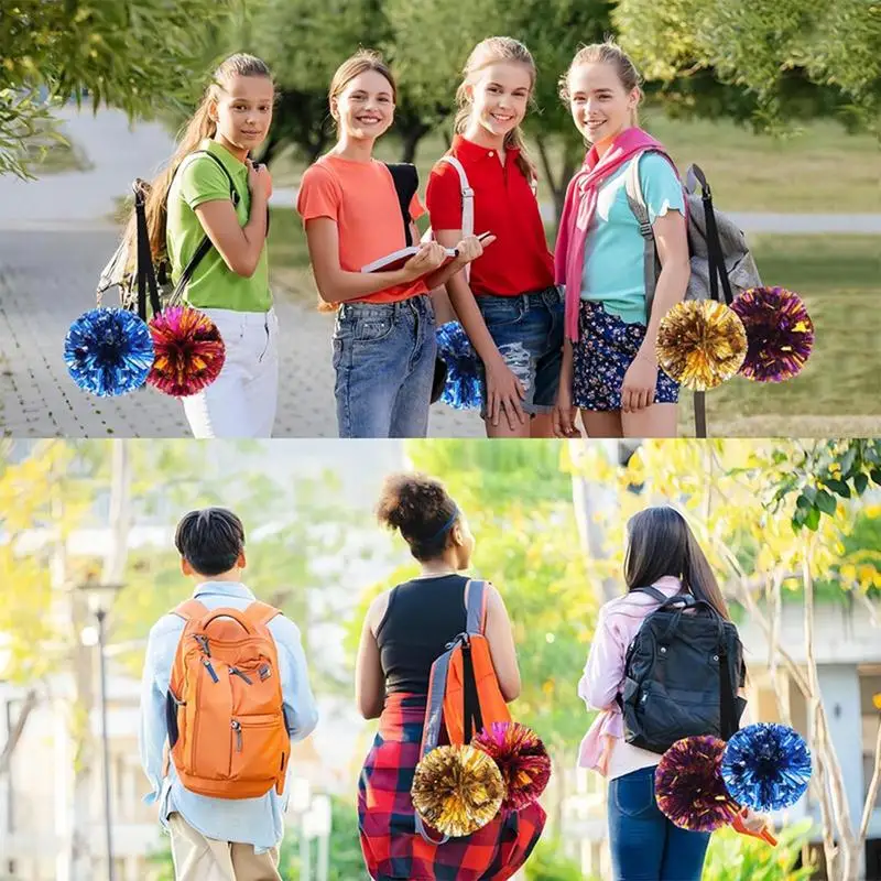 Pom Pom Holder for Backpack Cheer Nylon Secure Cheer Bag Accessory Lightweight & Portable Pom Carrier ﻿