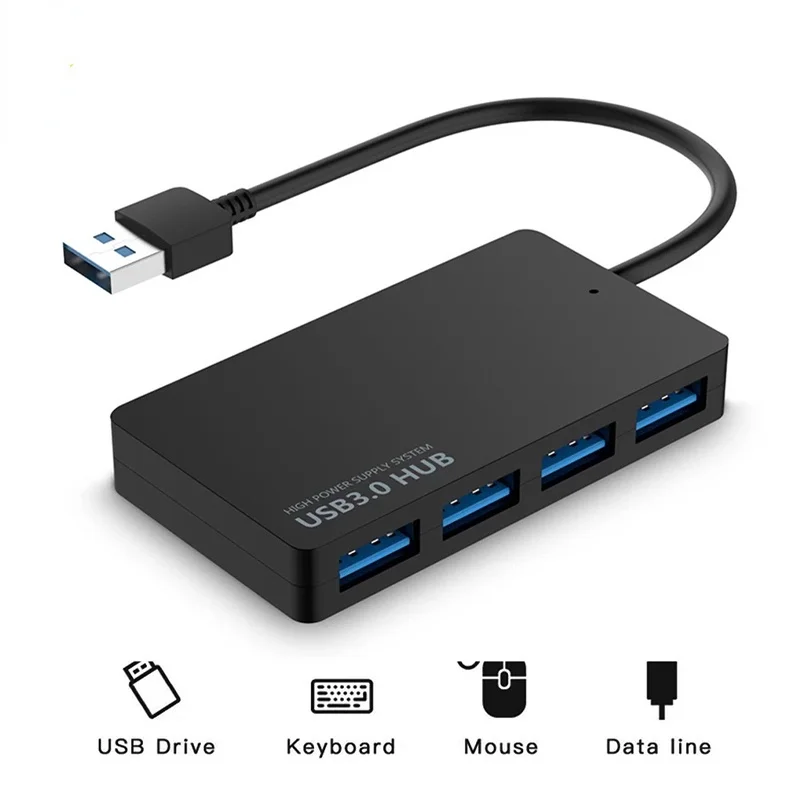 HUB USB 3.0 External 4 Ports Adapter Splitter USB Expander For MacBook PS3 Xbox Laptop