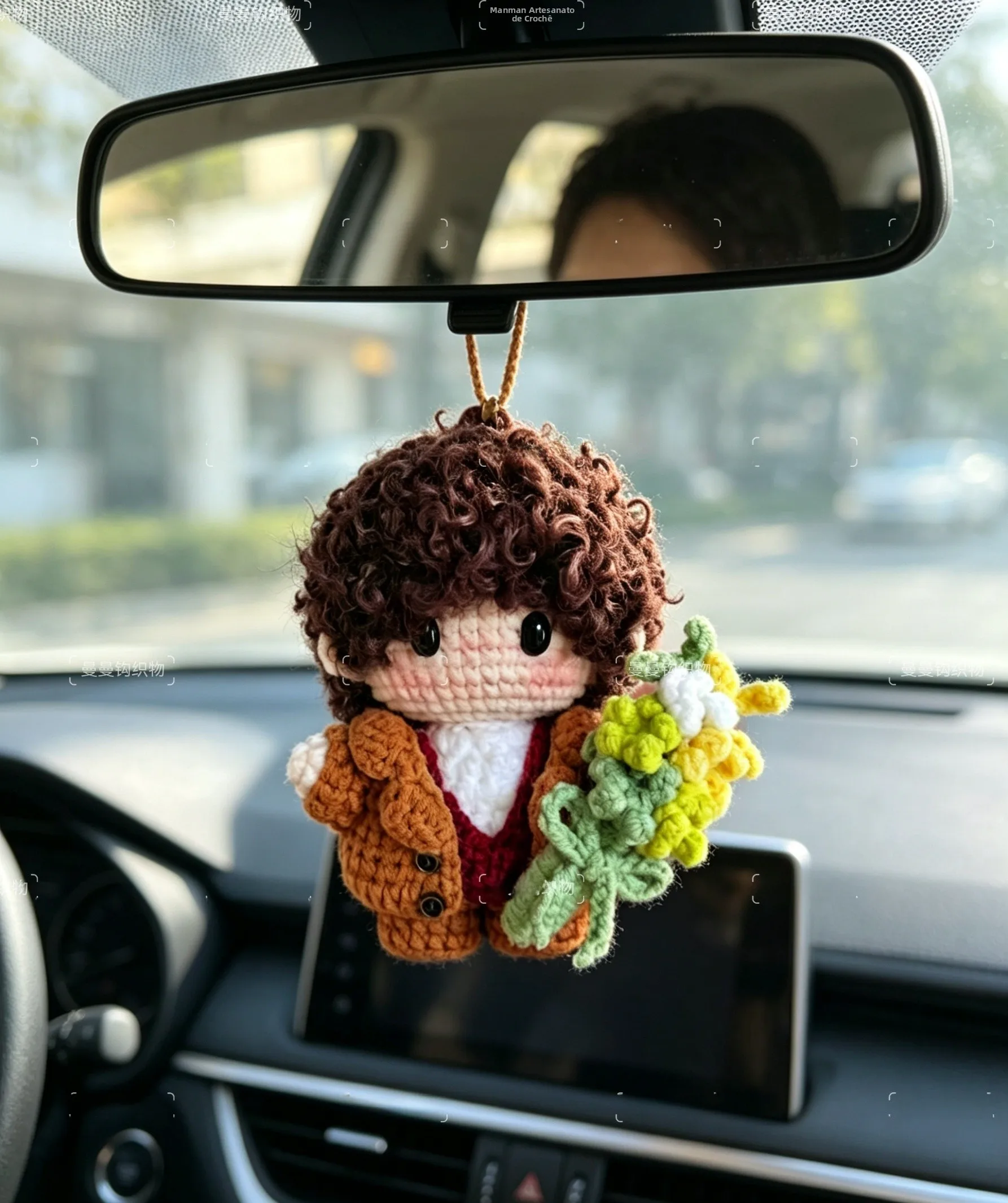 手作りイーボ人形キーホルダー車飾りかぎ針編み毛皮ボールペンダントセレブ応援ファンアートクラフトdiy素材キット