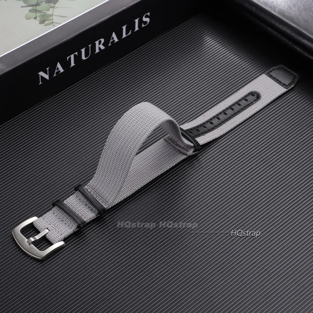 Green Black Grey 20mm 22mm Nylon Leather Strap for Women Men Sport Watchband Soft Bracelet for Hamilton Khaki Field