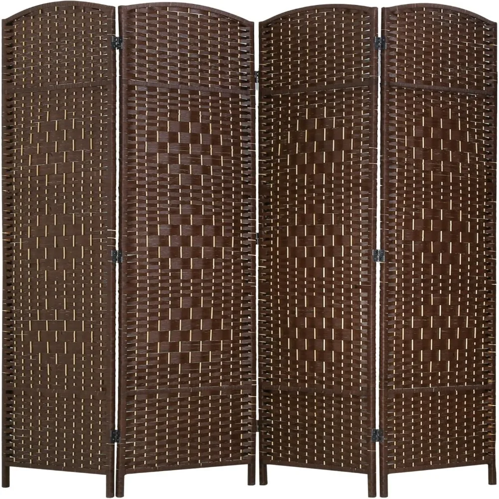

4-Panel Room Dividers and Folding, Brown, Screens & Room Dividers
