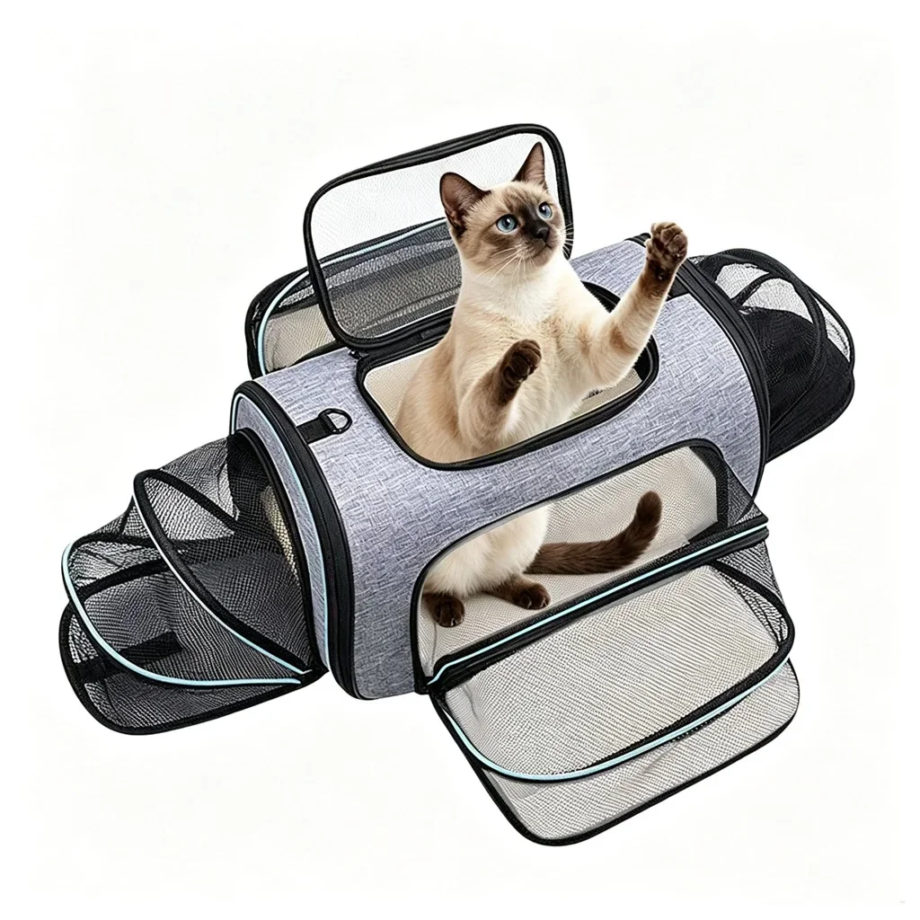 Pet Carrier Backpack Portable Breathable Foldable Light Comfort for Cats Dogs Outdoor Travel Transport Bag for Small Medium Pets