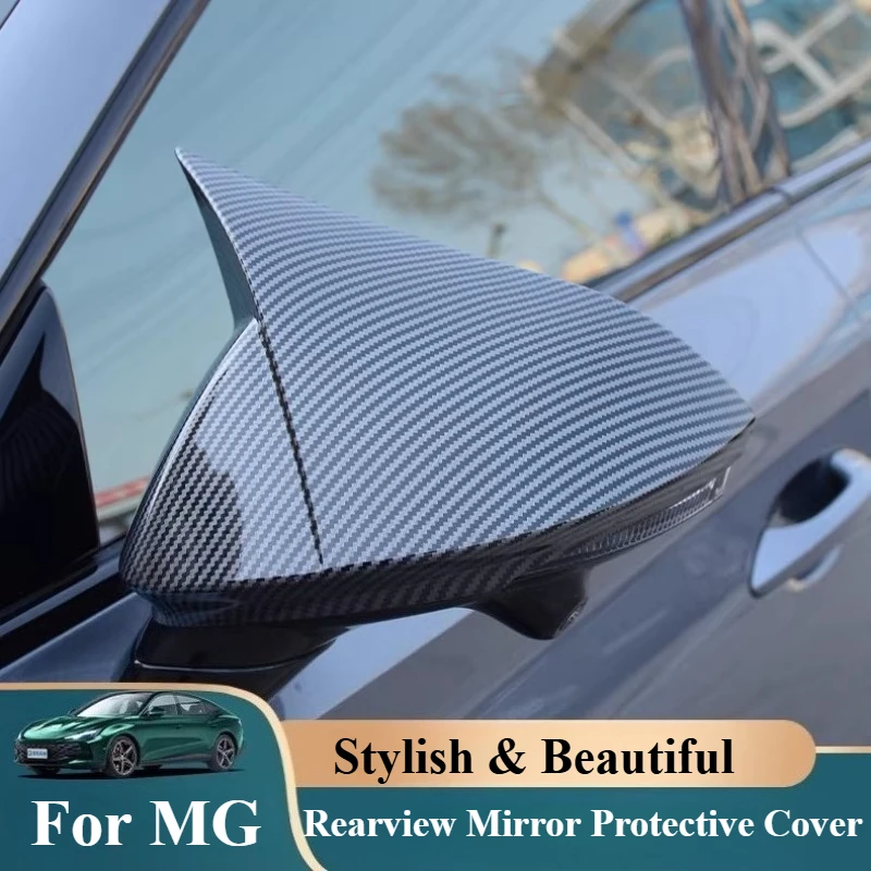 

For MG 7 2023-2025horn Rearview Mirror Cover Modified Rearview Mirror Protective Cover Appearance Decorative Accessories Tools