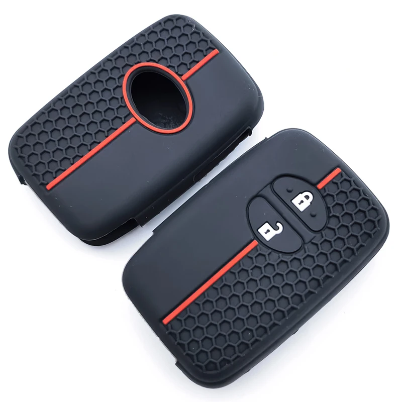 2 Buttons Silicone Remote  Key Case Cover Shell Holder for Toyota RAV4 Land Cruiser Camry Highlander Prado Prius Accessories Fob