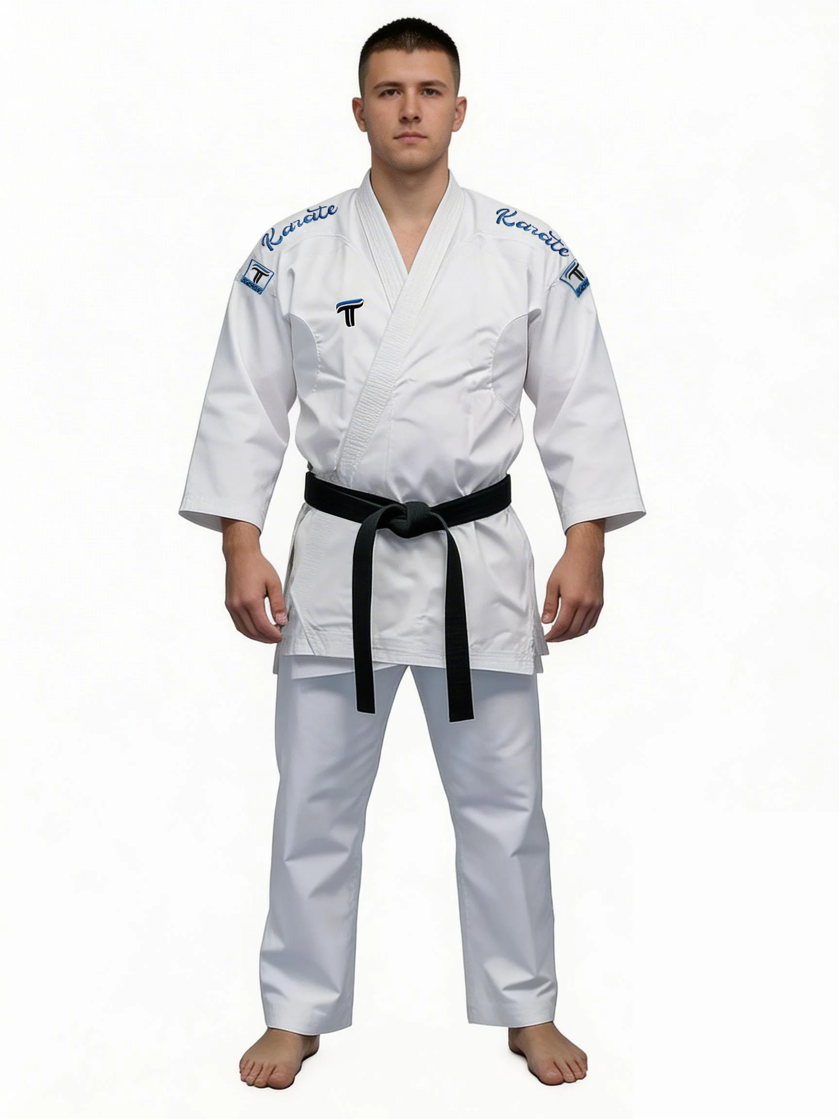 

Летняя легкая кимоно для карате для мужчин и женщин, ультрадышащая, из хлопковой смеси, для интенсивных тренировок, с белым поясом