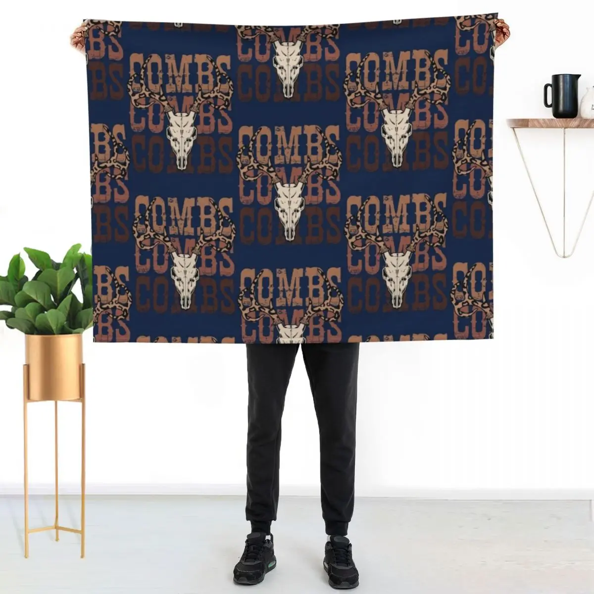 Combs Bullhead Throw Blanket Beautifuls decorative Vintage christmas decoration Large Quilt Blankets