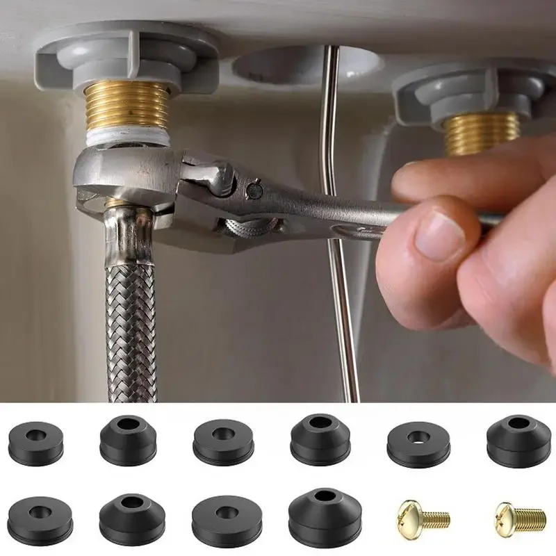 58Pcs Faucet Sealing Washers Set Beveled Faucet Washers and Brass Bibb Screws Accessory Bathtub Faucet Repair Kits for Home