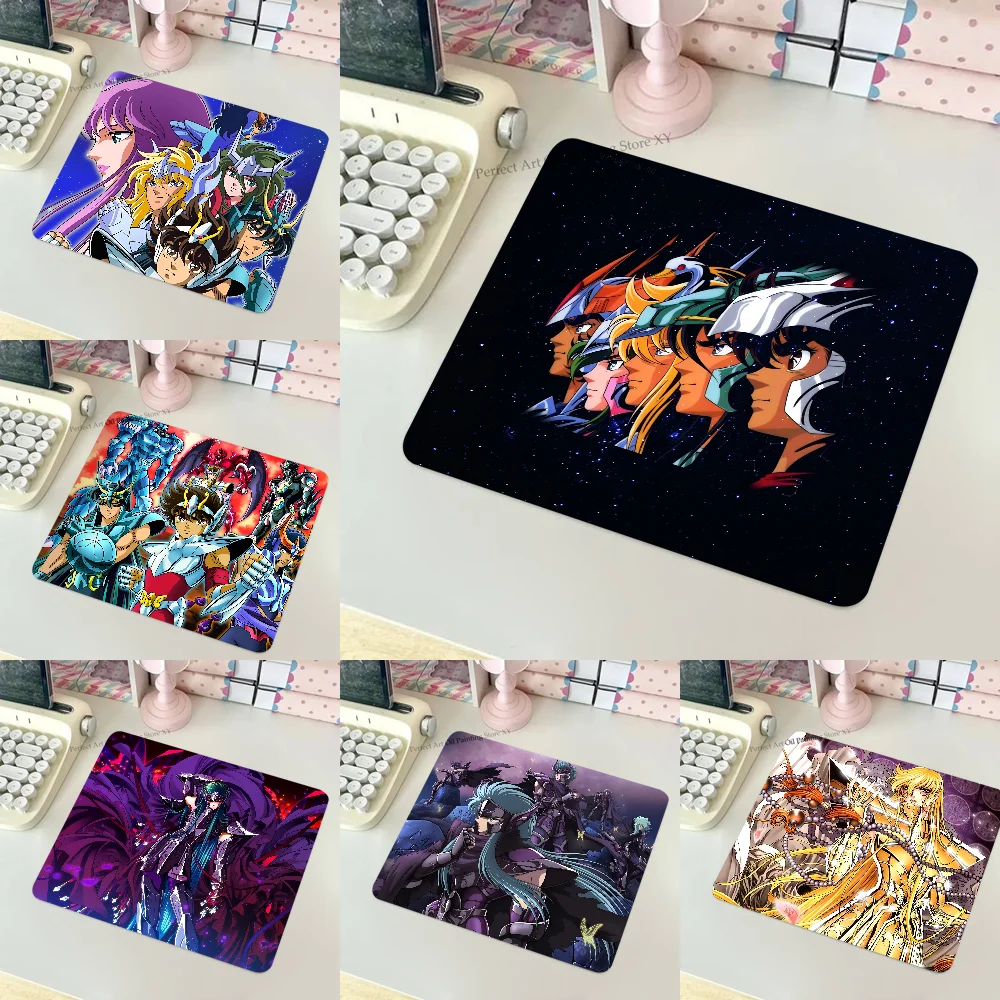 Anime S-Saint Seiya Mousepad Small LockEdge Mouse Pad For Gamers Computer Desk Pad Rectangular Anti-slip Rubber