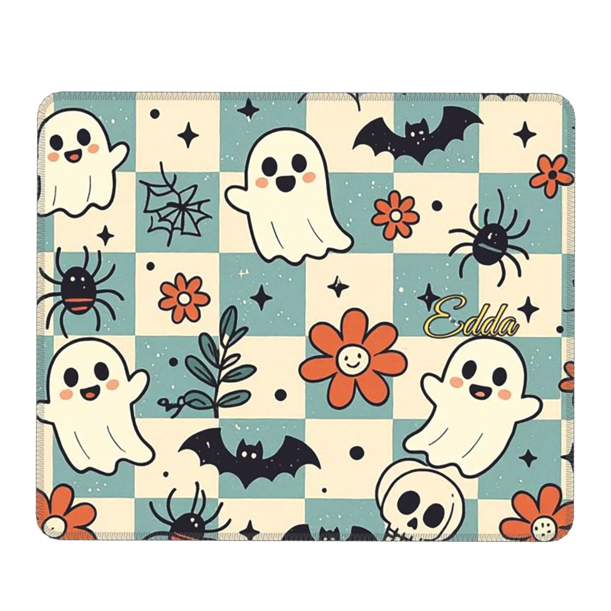 Halloween Themed Ghost And Bat Cartoon Mouse Pad Computer Keyboard Mouse Mat Gamer PC Laptop Desk Mat Office Table Mats