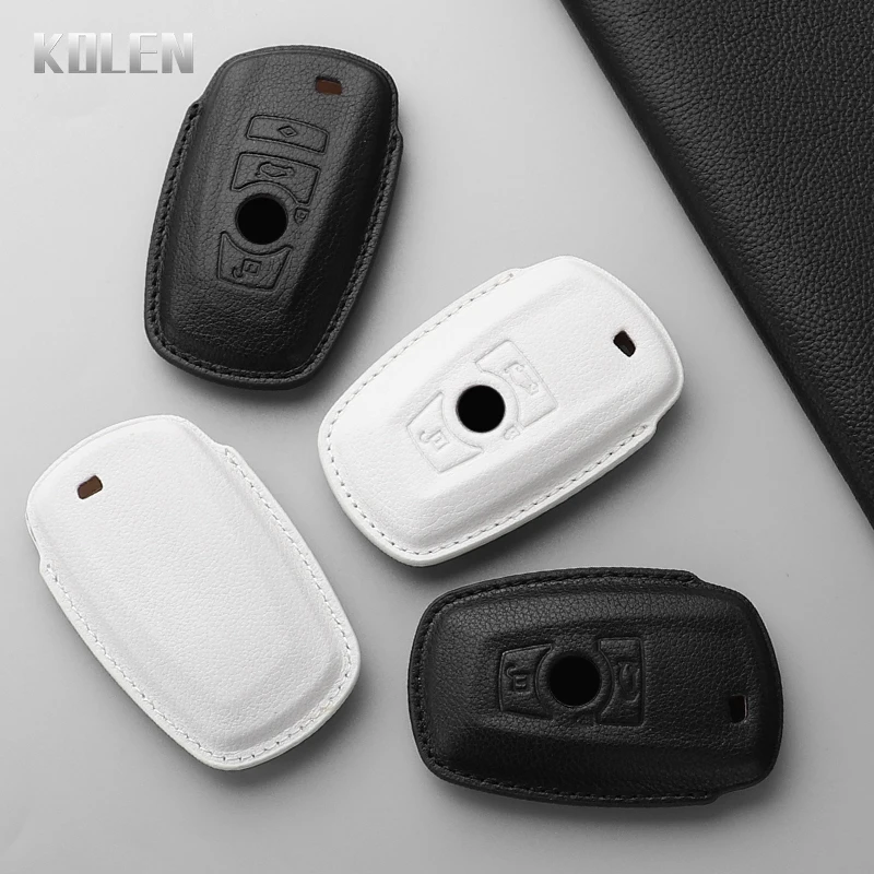 Leather Car Remote Key Case Cover Shell For BMW F10 F20 F30 F15 F16 F07 F01 F02 F25 F31 1 3 5 7 Series X1 X3 X4 X5 X6 Protector