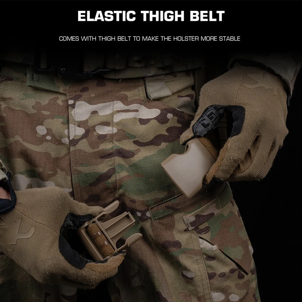 ยุทธวิธีซ้ายมือHolster Airsoft G17 X300 Light Quick ReleaseปืนQLS Mount AdapterขาShroudสําหรับล่าสัตว์CSยิง