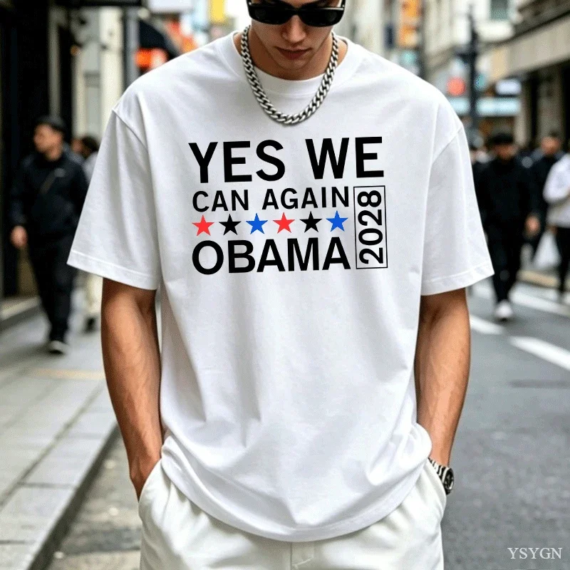 Obama 2028 Since Rules Don't Exist Anymore T Shirt Men Cotton Funny T-Shirts Round Collar Satire Tee Short Sleeve merchandise