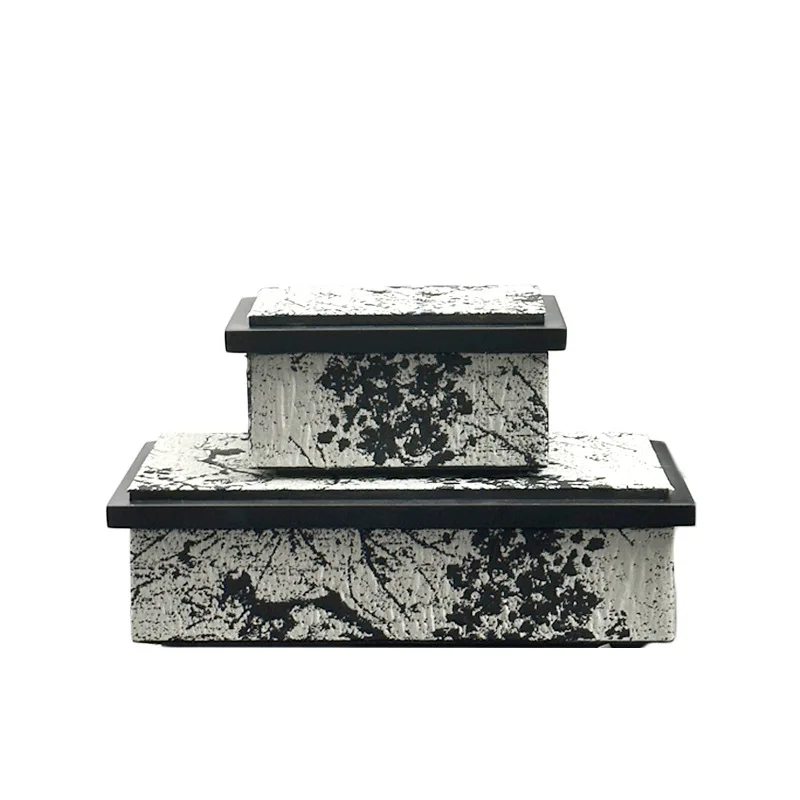 Moss pattern fabric storage box decorative box ornament advanced sense