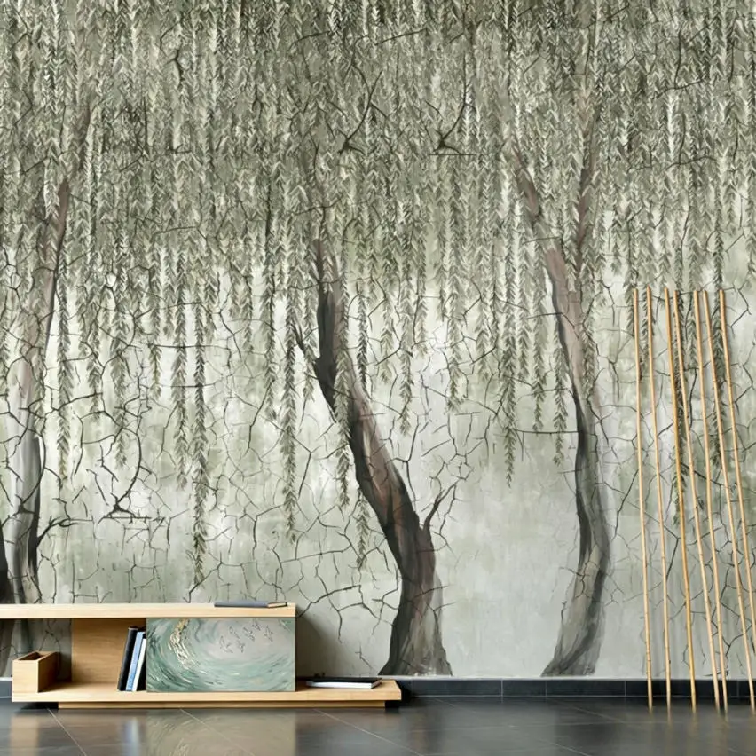 Custom Mural Wallpaper Abstract Art Retro Forest Wall Mural big tree Wall Paper for Living Room Bedroom Home Background Decor