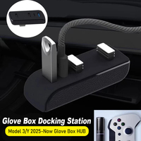 Glove Box Docking Station for Tesla Model 3 Y 3+ Y Juniper USB Hub Ports Car 4-in-1 USB Extender Charger Upgrade Data Transfer