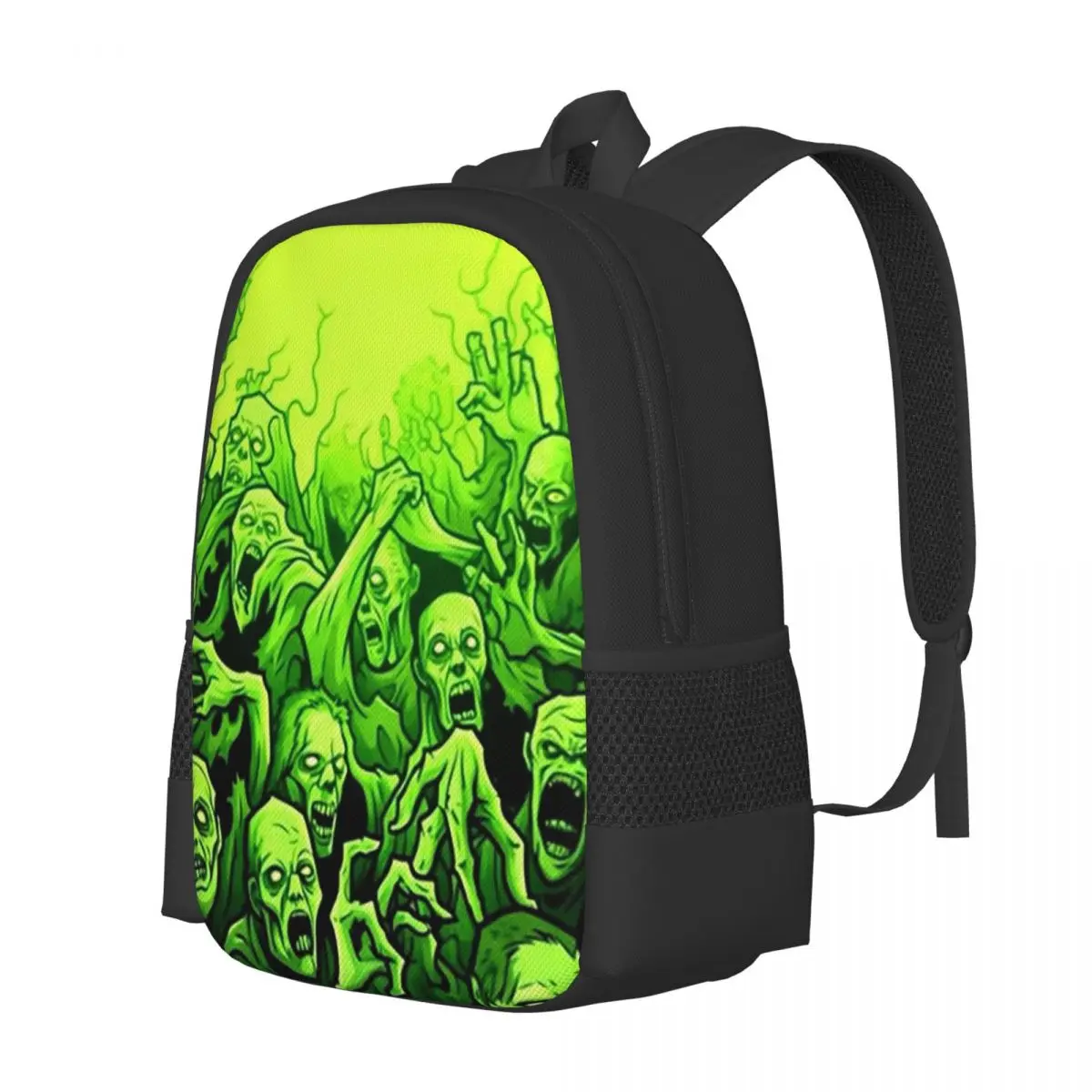 Ghost Skull Print Luminous Horror Night Halloween Student Backpack School Bag Hiking Travel Daypack for Bookbag Shoulder Bags