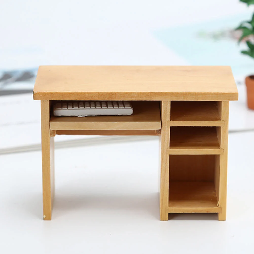 Puppenhaus Computer tisch leichte Mini-Möbel Miniatur Modell liefert Set DIY Schiene