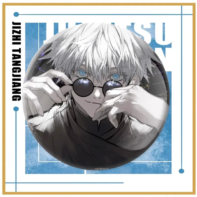 58 مللي متر أنيمي Jujutsu Kaisen Itadori يوجي Fushiguro Megumi Kugisaki Nobara تأثيري حلي شارة دبوس SPTE صفيح بروش ﻿   الدعامة