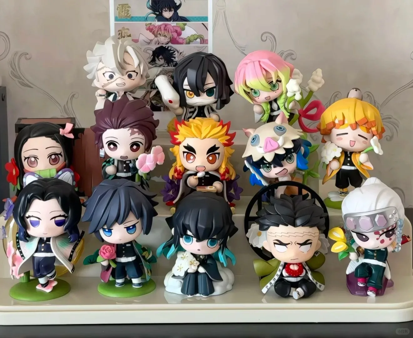 Demon Slayer Figur Spielzeug Anime Kimetsu no Yaiba Q-Version Sitzender Tanjiro Nidouzi Inosuke Zenitsu PVC-Figurine Modellpuppe Geschenke – Detail 12