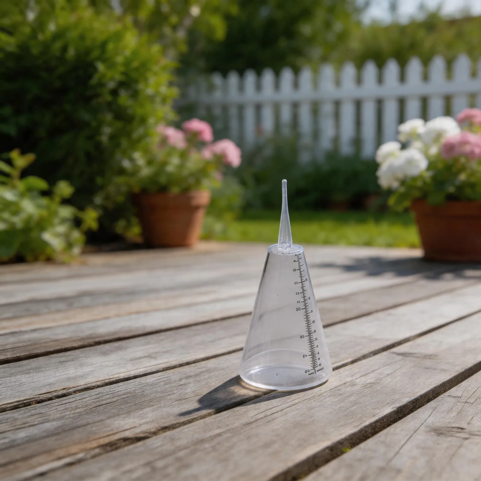 Transparent Cone Rain Gauge Water Measurement Tool for Garden Outdoor Use Measures Rain and Sprinkler Water Levels Accurately