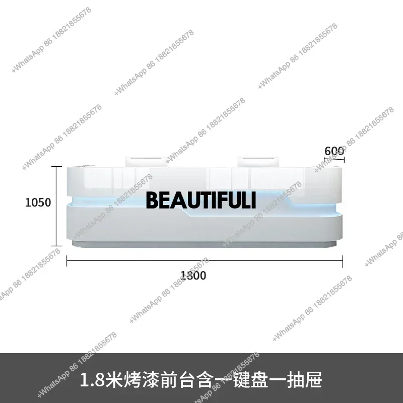 D80 Luxury Glam Cool Minimalist Simple Reception Desk Aesthetic Bar Counter Cool Long Modern Bar Counter Commercial Furniture