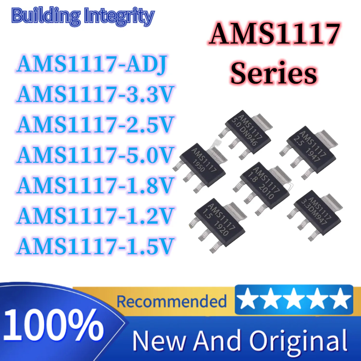 10Pcs1117-3.3V AMS1… - image