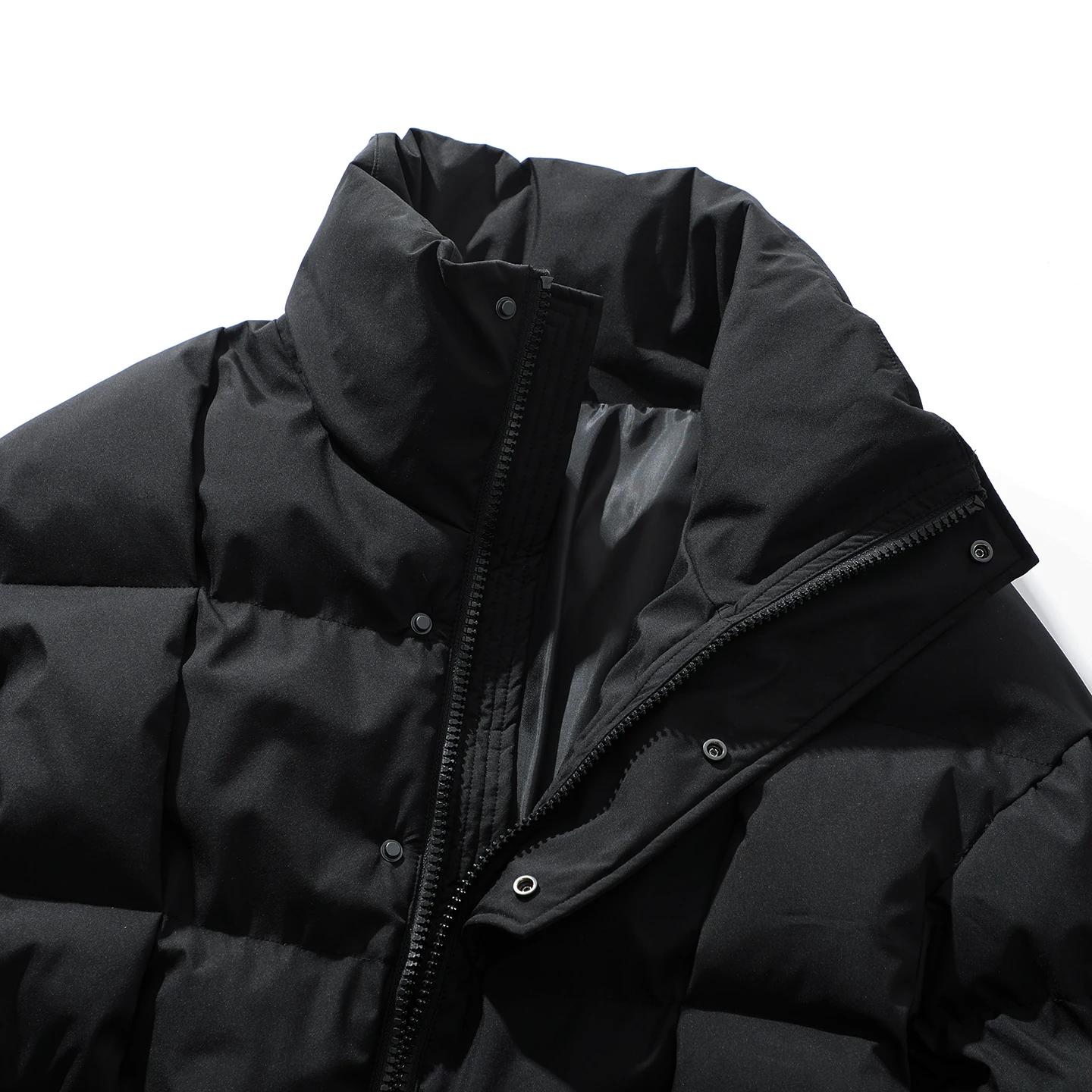 Kurtka męska zimowa z bawełny Thiened, stójka, na zewnątrz, rekreacyjna, nowa, z zamkiem błyskawicznym, ciepła, długa, jednolita.