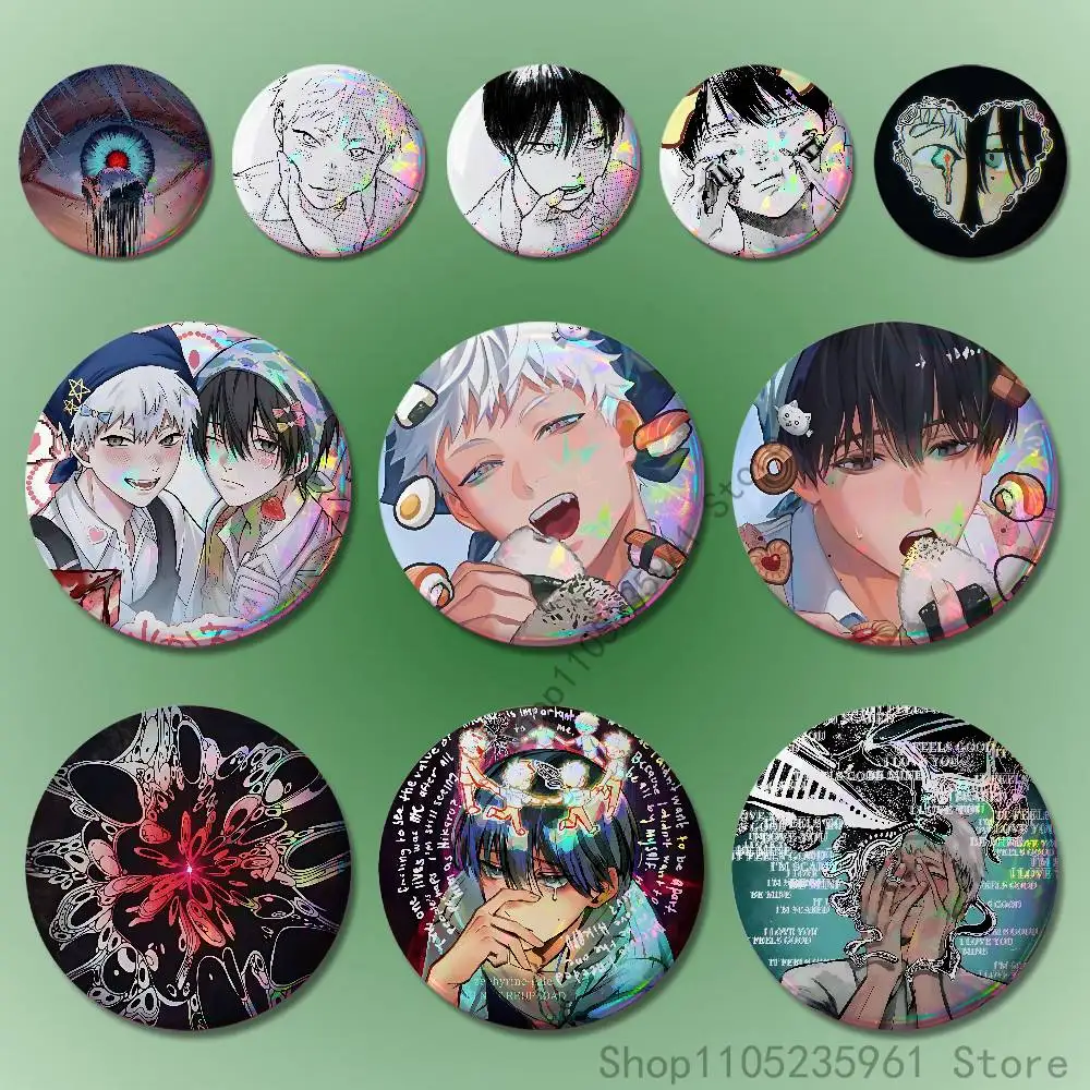 

S-Summer H-Hikaru D-Died YoshiKaru Pin Tinplate Round Brooch Cosplay Nijigen Otaku Culture Badges 58mm 44mm 32mm 75mm 25mm