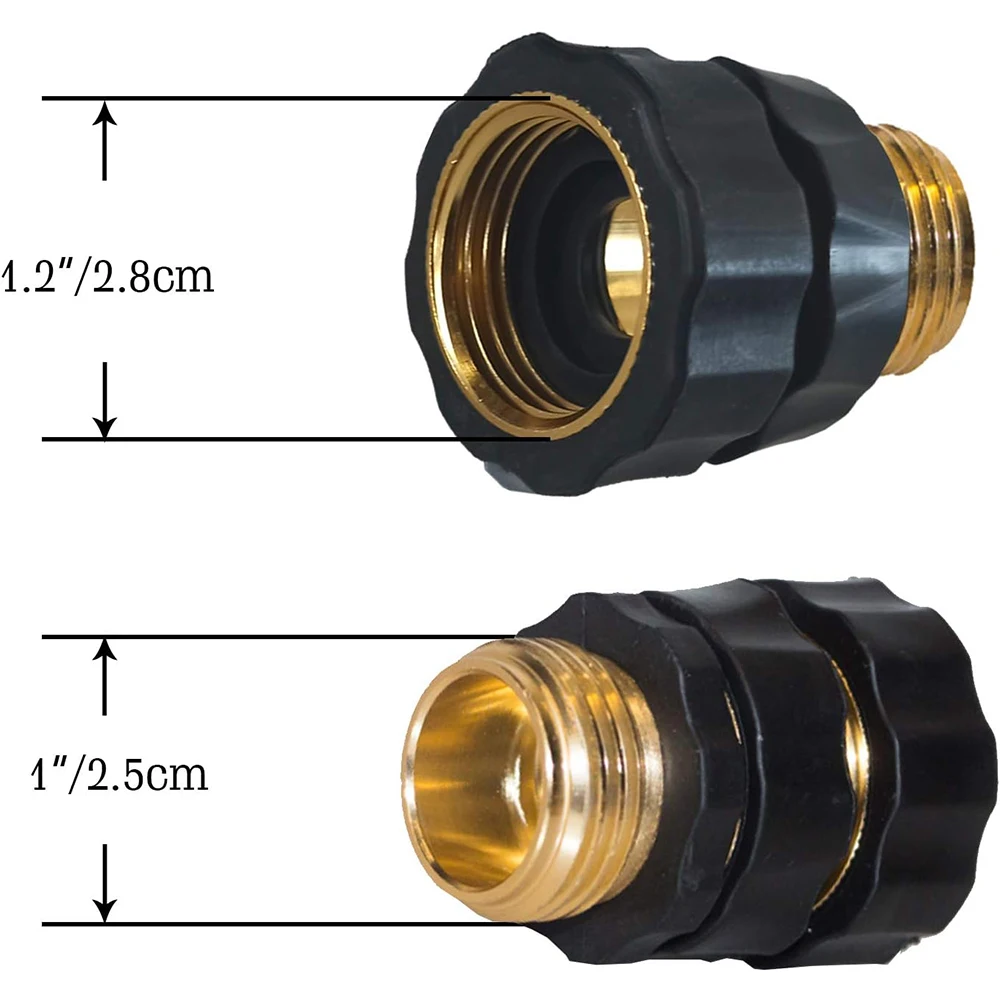 Garden Hose Quick Connector, 3/4 Inch Male and Female Garden Hose Fitting Quick Connector (US Standard)