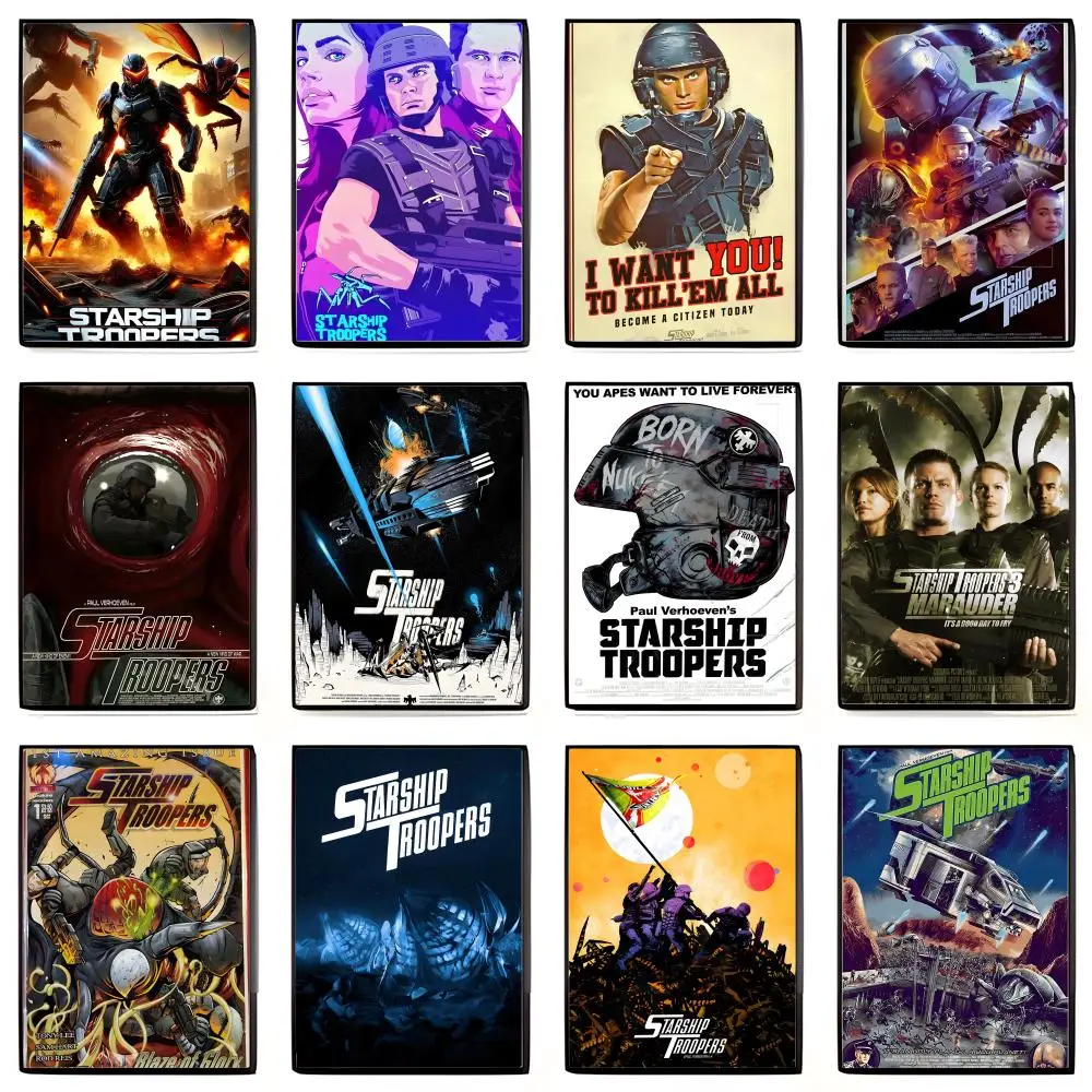 Science Movie starship T-troopers Poster High-definition Art Sticker Self Adhesive Waterproof Home Decoration
