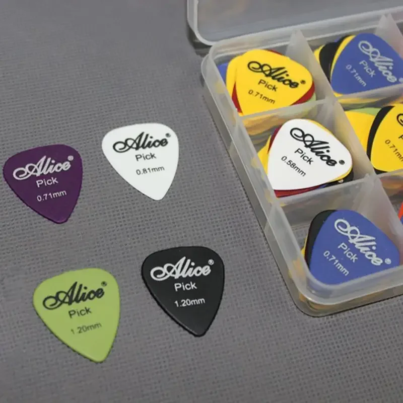 6/10/20/30pcs Acoustic Electric 6 Thickness Pick Bag Assorted Guitar Picks Plectrums