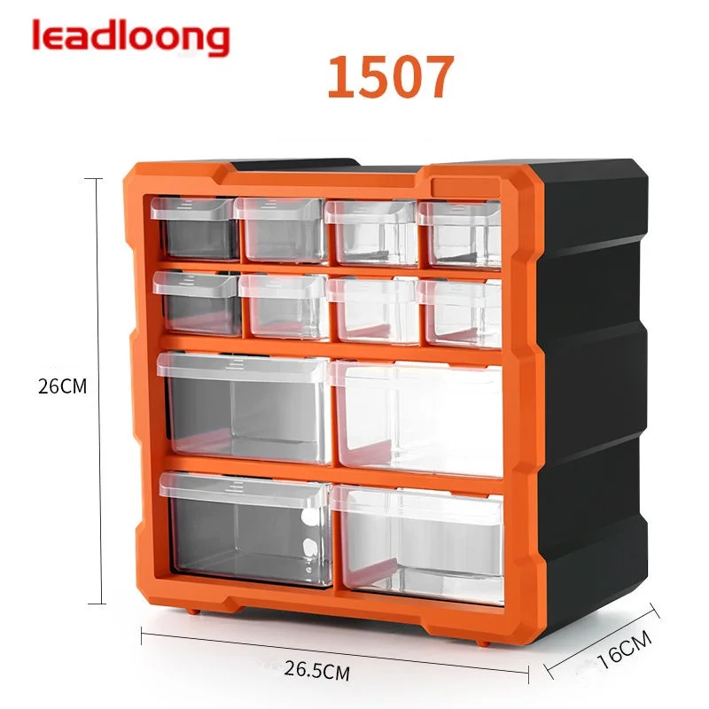 

Leadloong 12 grids Drawer type parts box storage box accessories screw box parts cabinet drawer type components classification