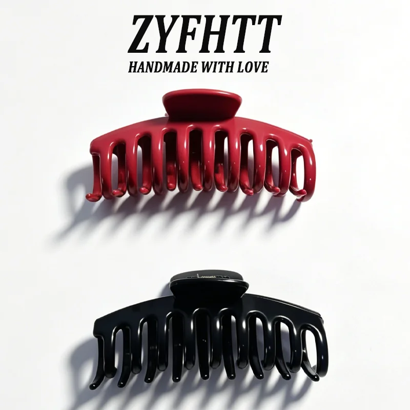 1/5 Stück ZYFHTT Weiche Silikon-Haarspange für Frauen, Täglicher Gebrauch, Koreanischer Stil, Haifischklammer, Modische Mädchen-Haarspange – Detail 18