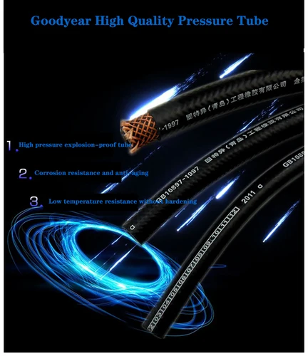 Imagen 2 del producto Manguera de gasolina, tubo diésel, motor, tubo de combustible de alta presión, resistente a altas temperaturas, entrega de aceite, tubo de goma negro