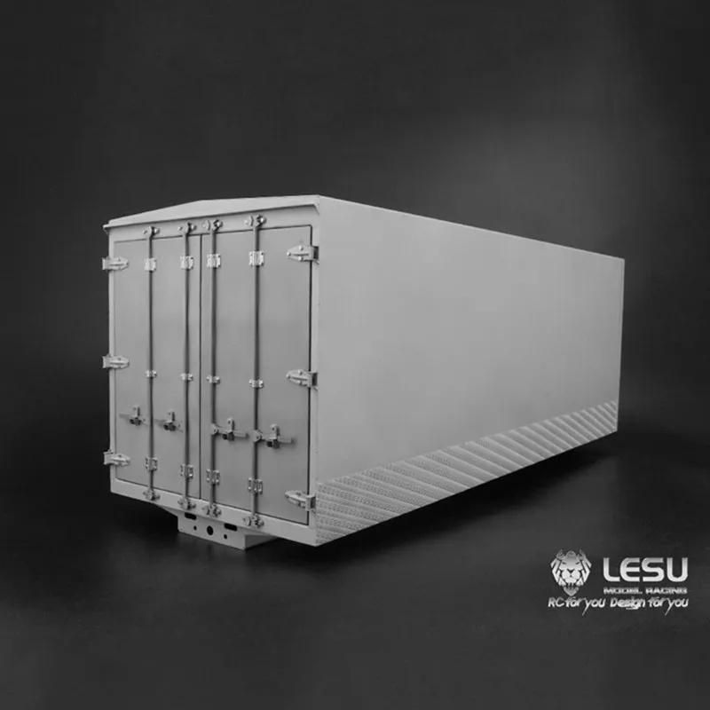 LESU 1/14 Stainless Steel Cargo Compartment For DIY Tamiyay Truck Hydraulic RC Dumper Truck Flat Car Metal Bucker TH08732