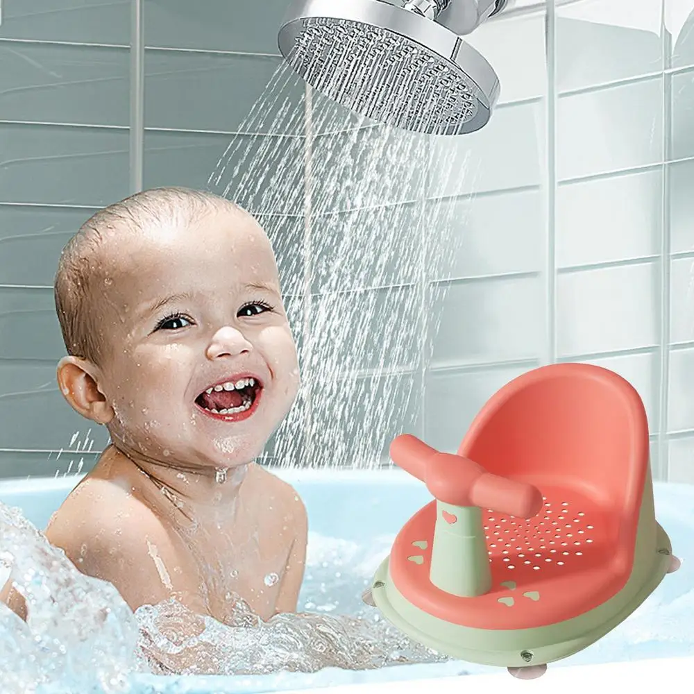 New PP+TPE Baby Shower Chair Multiple Colors Suction Cup Design Bathtub Seat Antiskid Bathing Chair Baby Play