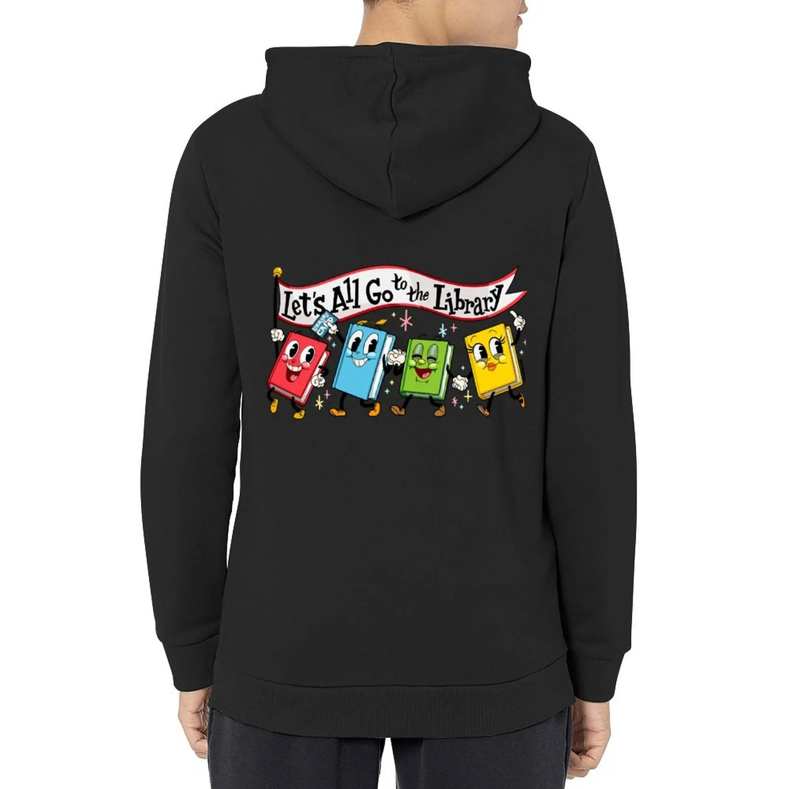 

Let's All Go to the Library Hoodie men wear graphic t shirts men autumn jacket men korean style clothes men's oversize hoodie