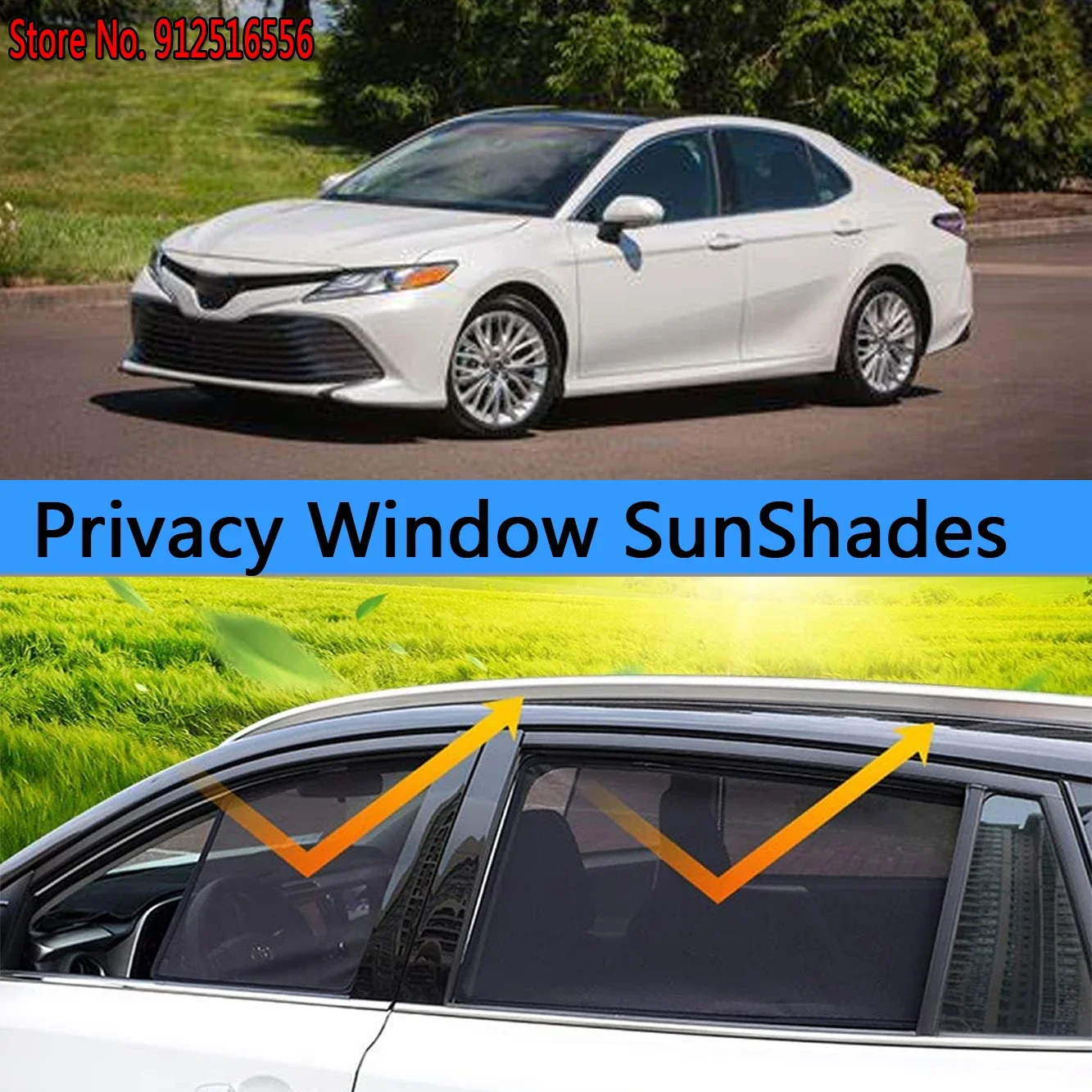 

Side Sun Shade Shading Protection Window SunShade Sunshield Accseeories For Toyota Camry 70 XV70 Hybrid 2018 - 2023 2019 2020